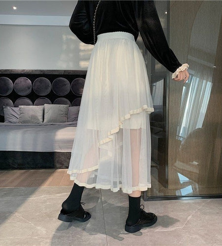 Women Solid Korean Style Women Skirt